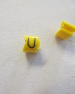 Cable noticeable clip 1-3 yellow/black U   diameter 2.5-5mm
